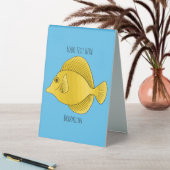 Plaque De Table Illustration du poisson-tang jaune (En SItu (Tableau))