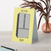 Plaque De Table Illustration du réfrigérateur de porte française (En SItu (Tableau))