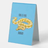 Plaque De Table Illustration du serpent python birman (Verso)