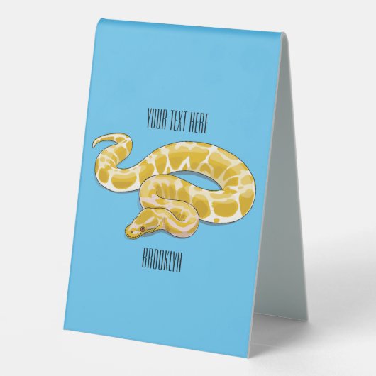 Plaque De Table Illustration du serpent python birman (Verso)