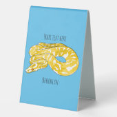 Plaque De Table Illustration du serpent python birman (Verso)