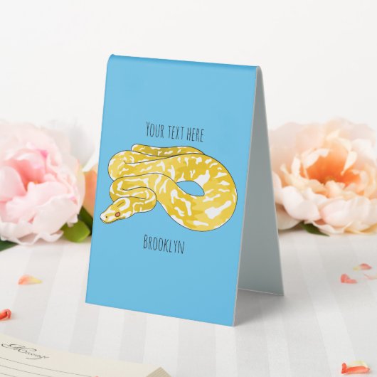 Plaque De Table Illustration du serpent python birman (In SItu (Mariage))