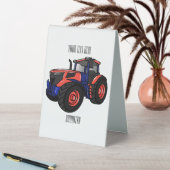 Plaque De Table Illustration du tracteur (En SItu (Tableau))