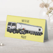Plaque De Table Illustration du transport de carburant par camion- (En SItu (Tableau))