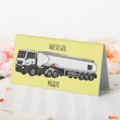 Plaque De Table Illustration du transport de carburant par camion- (In SItu (Mariage))