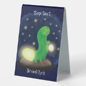 Plaque De Table Illustration du ver vert mou (Verso)