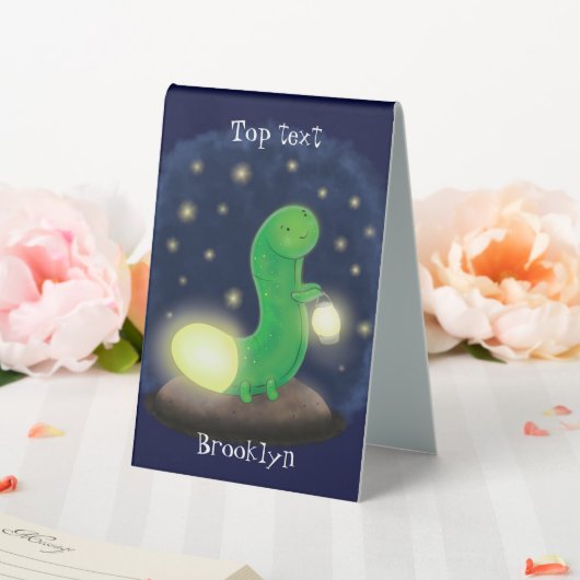 Plaque De Table Illustration du ver vert mou (In SItu (Mariage))