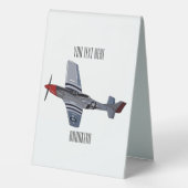 Plaque De Table Illustration d'un avion de chasse-bombardier (Verso)