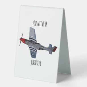 Plaque De Table Illustration d'un avion de chasse-bombardier