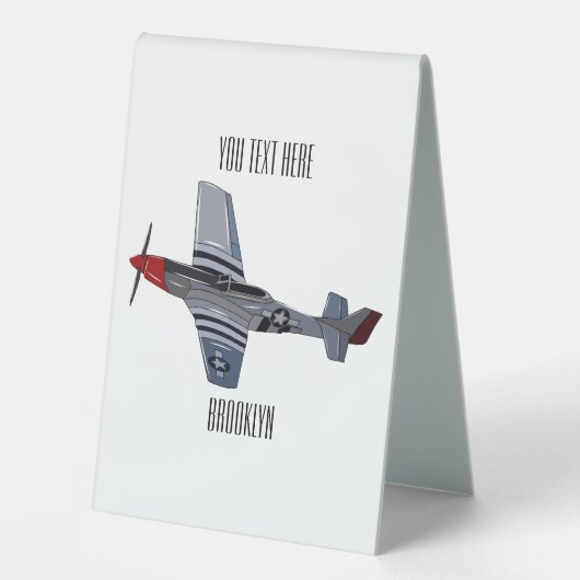 Plaque De Table Illustration d'un avion de chasse-bombardier (Recto)