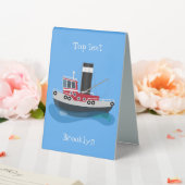 Plaque De Table Illustration d'un bateau à chalutier mignon (In SItu (Mariage))