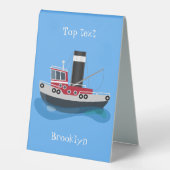 Plaque De Table Illustration d'un bateau à chalutier mignon (Recto)