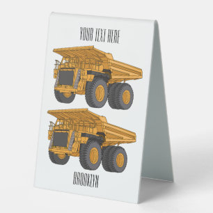 Plaque De Table Illustration d'un camion à grande échelle