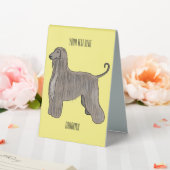 Plaque De Table Illustration d'un chien hound afghan (In SItu (Mariage))