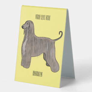 Plaque De Table Illustration d'un chien hound afghan