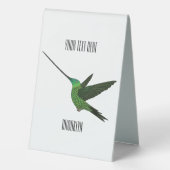 Plaque De Table Illustration d'un colibri à bec épée (Verso)