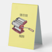 Plaque De Table Illustration d'un fabricant de pâtes alimentaires (Recto)