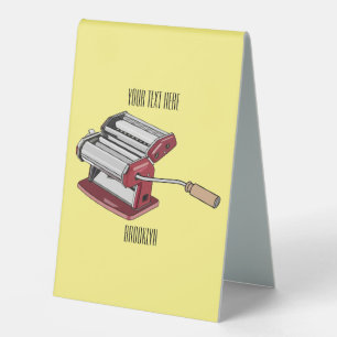 Plaque De Table Illustration d'un fabricant de pâtes alimentaires