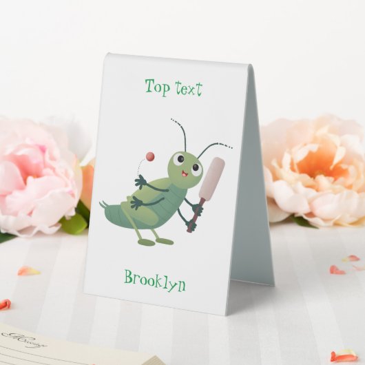Plaque De Table Illustration d'un insecte du cricket vert mou (In SItu (Mariage))