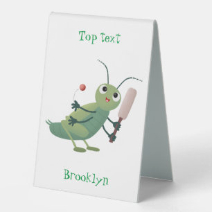 Plaque De Table Illustration d'un insecte du cricket vert mou
