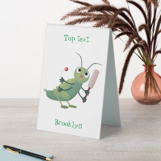 Plaque De Table Illustration d'un insecte du cricket vert mou (En SItu (Tableau))