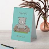 Plaque De Table Illustration d'un petit rhinocéros (En SItu (Tableau))