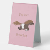 Plaque De Table Illustration d'un poney de Shetland mignon (Verso)