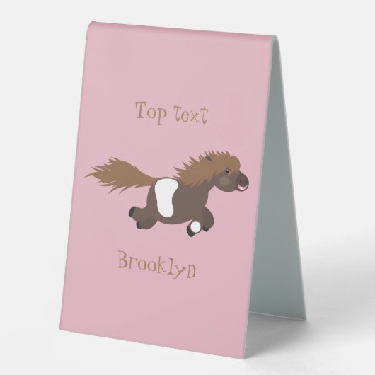 Plaque De Table Illustration d'un poney de Shetland mignon (Recto)