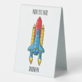 Plaque De Table Illustration d'un vaisseau de fusées (Verso)