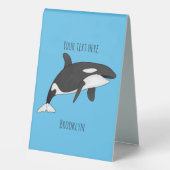 Plaque De Table Illustration d'une baleine tueuse (Verso)