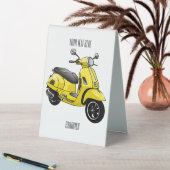 Plaque De Table Illustration d'une moto cyclable (En SItu (Tableau))