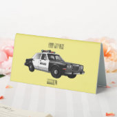 Plaque De Table Illustration d'une voiture de police (In SItu (Mariage))