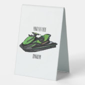 Plaque De Table Illustration Jet ski (Verso)