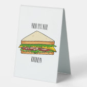 Plaque De Table Illustration Sandwich (Recto)