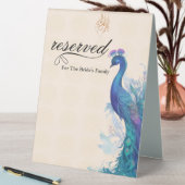 Plaque De Table Illustré Peacock muslim élégant Réservé (En SItu (Tableau))