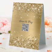 Plaque De Table Image de code QR scintillant or pour payer en scan (In SItu (Mariage))