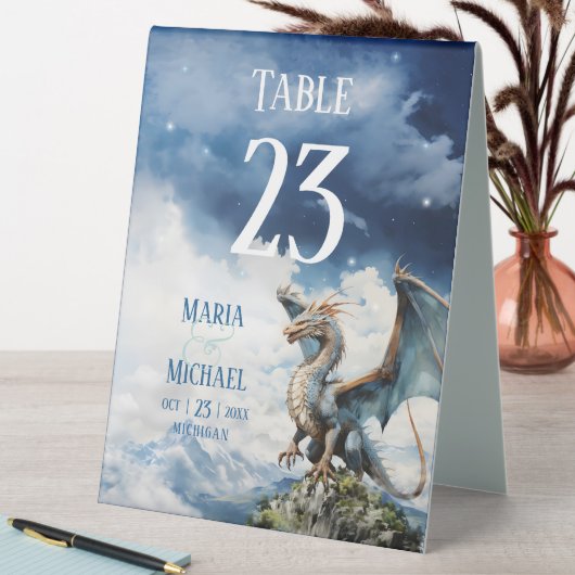 Plaque De Table Imaginaire Celtic Dragon Mariage Numéro de table (En SItu (Tableau))