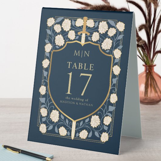 Plaque De Table Imaginaire médiéval de l'épée et du bouclier Maria (En SItu (Tableau))