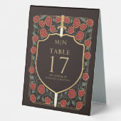 Plaque De Table Imaginaire médiéval de l'épée et du bouclier Maria (Verso)