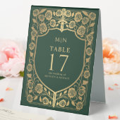 Plaque De Table Imaginaire médiéval du bouclier vert Mariage de mo (In SItu (Mariage))