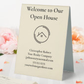 Plaque De Table Immobilier minimaliste blanc (In SItu (Mariage))