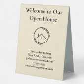 Plaque De Table Immobilier minimaliste blanc (Verso)