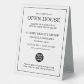 Plaque De Table Immobilier moderne Open House (Recto)