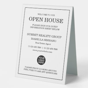 Plaque De Table Immobilier moderne Open House