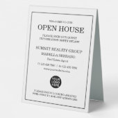 Plaque De Table Immobilier moderne Open House (Verso)