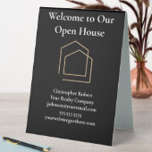 Plaque De Table Immobilier noir classique (En SItu (Tableau))