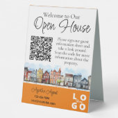Plaque De Table Immobilier Open House Jaune double face (Verso)