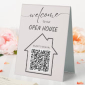 Plaque De Table Immobilier Open House Se connecter QR Code Table S (In SItu (Mariage))