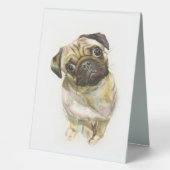 Plaque De Table Impression carlin face | Chien de Carlin mignon (Recto)