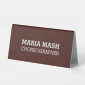 Plaque De Table Impression en cuir Brown personnalisée (Verso)